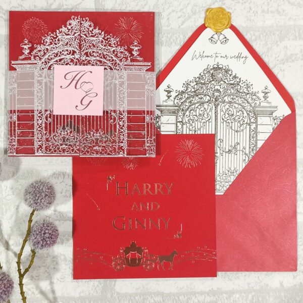 Alternative view of 哥德莊園-華麗紅美式喜帖