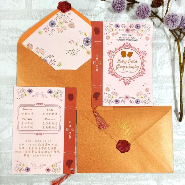 Alternative view of 伊莉莎白與達西-橘楓-明信片式喜帖