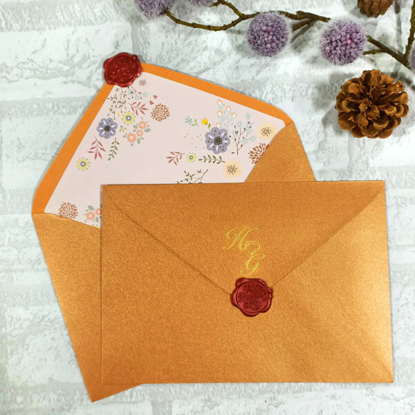 Alternative view of 溫馨鄉村風小花-喜帖信封襯紙