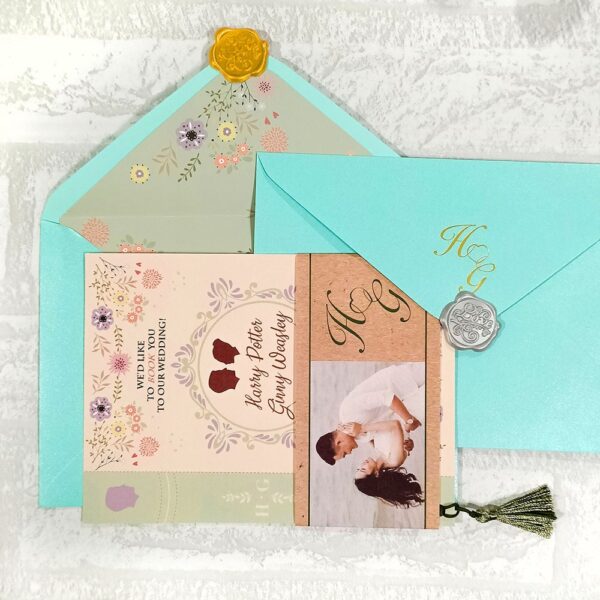 Alternative view of 溫馨鄉村風小花-喜帖信封襯紙