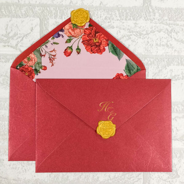 Alternative view of 玫瑰花園-喜帖信封襯紙