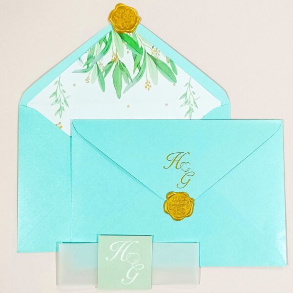 Alternative view of 清新綠意-喜帖信封襯紙