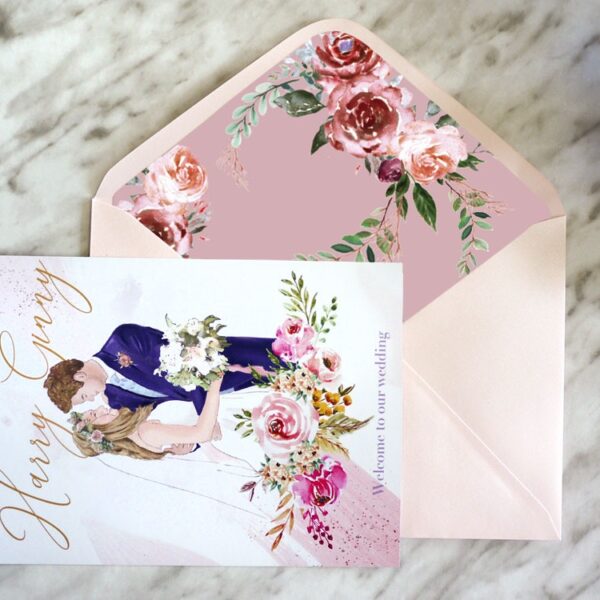 Alternative view of 乾燥玫瑰-喜帖信封襯紙