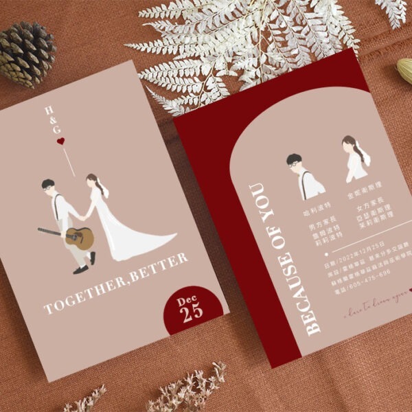 Alternative view of 電子喜帖|英式紅茶拿鐵 - 似顏繪喜帖, 電子喜帖