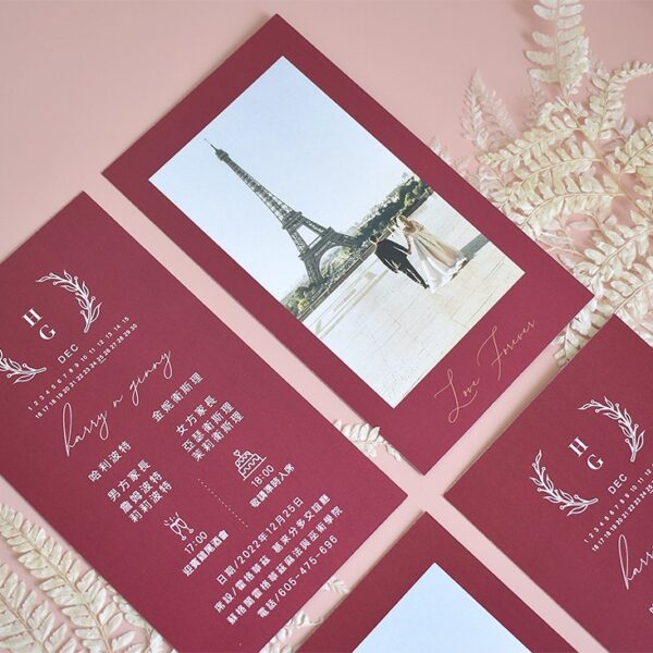 Alternative view of Endless Love -照片喜帖可配封蠟.公版喜帖推薦