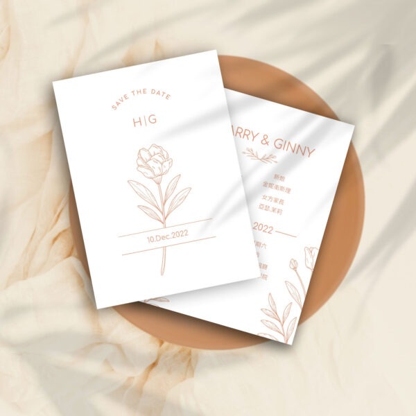 Alternative view of 歐式極簡-喜帖 ( 線上編輯電子喜帖&印製 )