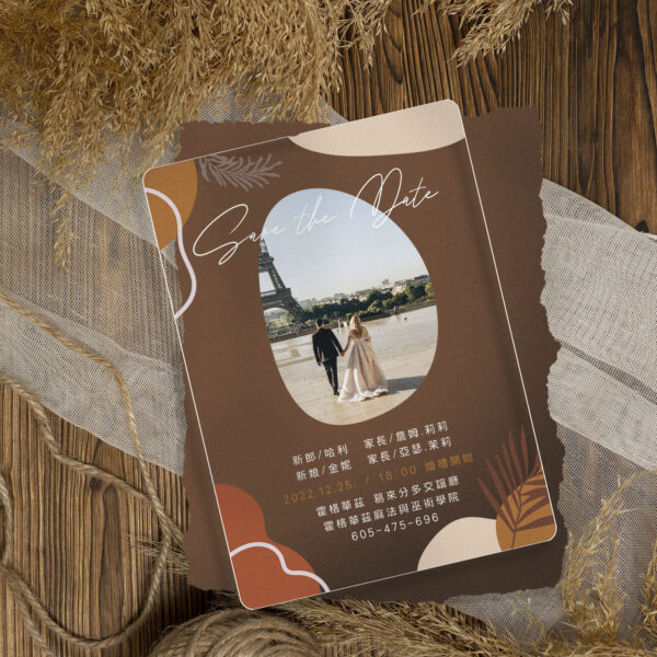 Alternative view of Happy Ever After-透明壓克力喜帖. 照片壓克力喜帖