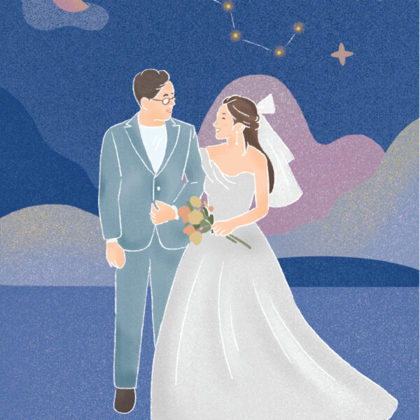 Alternative view of 電子喜帖|眼底星空- 似顏繪喜帖,似顏繪電子喜帖