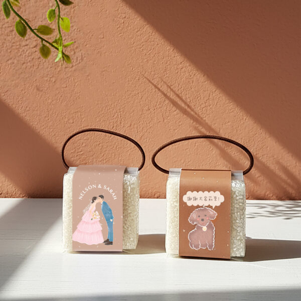 Alternative view of 6色磨石子似顏繪喜米- 喜米, 似顏繪婚禮小物, 客製化喜米