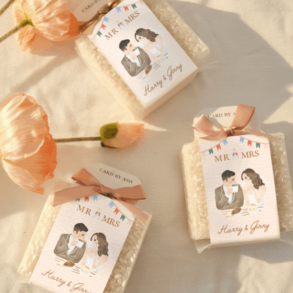 Alternative view of 楓林派對-似顏繪喜米, 婚禮小物, 似顏繪婚禮小物, 客製化喜米, 日式粉彩